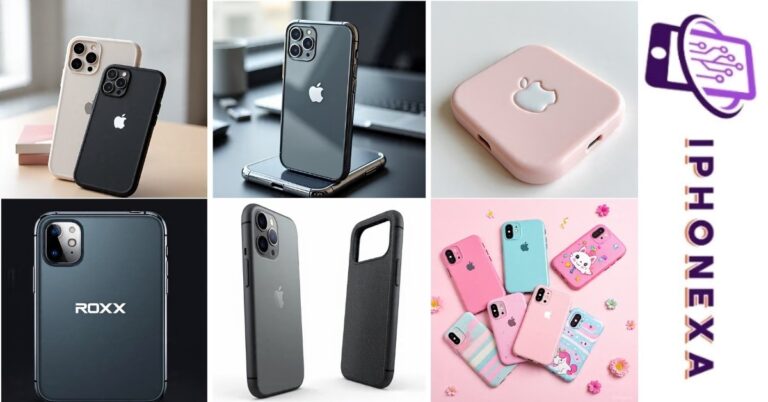 Most Protective Cases for iPhone 16 Pro collection showcasing various styles including clear cases, ROXX branded protection, wireless charging accessories, dual-layer designs, and colorful silicone options with decorative patterns