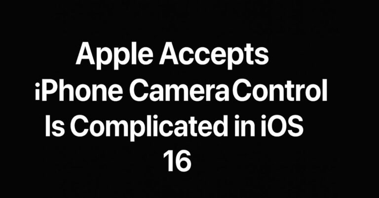 Apple Accepts iPhone Camera Control Is Complicated in iOS 26