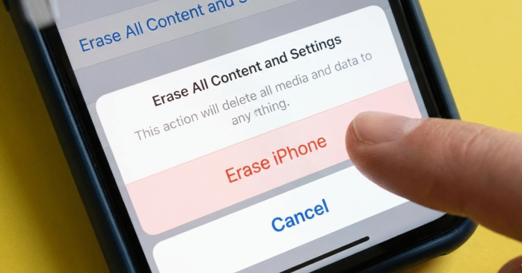 erase iphone data 